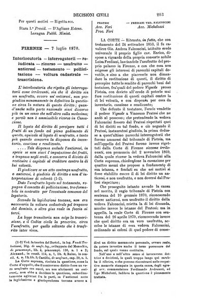 Annali della giurisprudenza italiana raccolta generale delle decisioni delle Corti di cassazione e d'appello in materia civile, criminale, commerciale, di diritto pubblico e amministrativo, e di procedura civile e penale