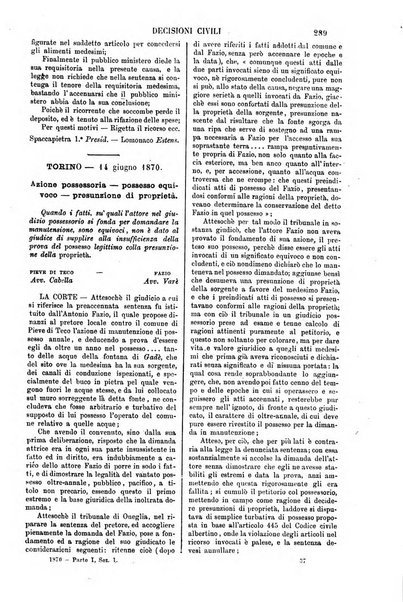 Annali della giurisprudenza italiana raccolta generale delle decisioni delle Corti di cassazione e d'appello in materia civile, criminale, commerciale, di diritto pubblico e amministrativo, e di procedura civile e penale