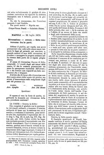 Annali della giurisprudenza italiana raccolta generale delle decisioni delle Corti di cassazione e d'appello in materia civile, criminale, commerciale, di diritto pubblico e amministrativo, e di procedura civile e penale