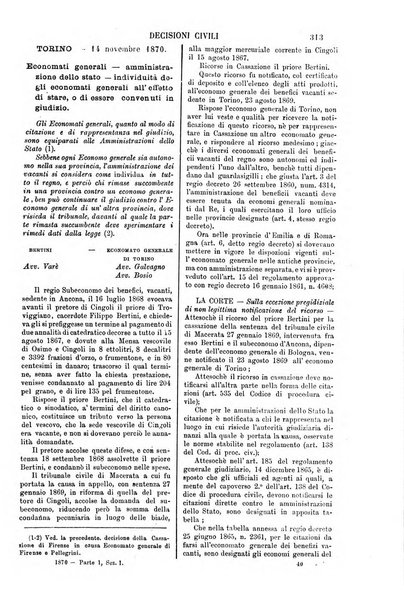 Annali della giurisprudenza italiana raccolta generale delle decisioni delle Corti di cassazione e d'appello in materia civile, criminale, commerciale, di diritto pubblico e amministrativo, e di procedura civile e penale