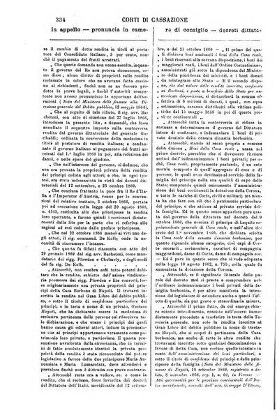 Annali della giurisprudenza italiana raccolta generale delle decisioni delle Corti di cassazione e d'appello in materia civile, criminale, commerciale, di diritto pubblico e amministrativo, e di procedura civile e penale