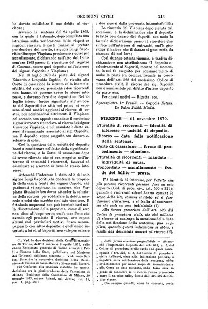 Annali della giurisprudenza italiana raccolta generale delle decisioni delle Corti di cassazione e d'appello in materia civile, criminale, commerciale, di diritto pubblico e amministrativo, e di procedura civile e penale