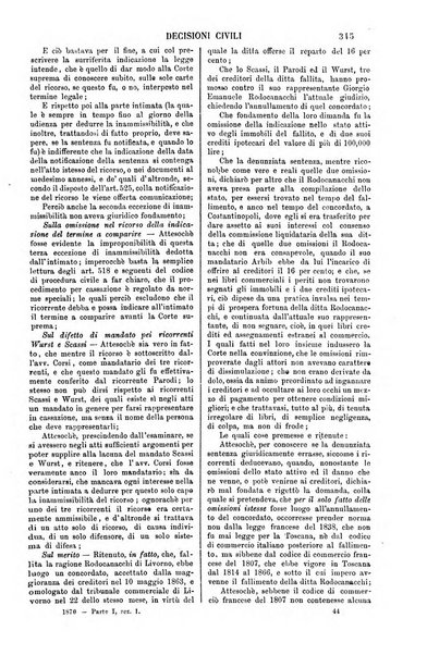 Annali della giurisprudenza italiana raccolta generale delle decisioni delle Corti di cassazione e d'appello in materia civile, criminale, commerciale, di diritto pubblico e amministrativo, e di procedura civile e penale