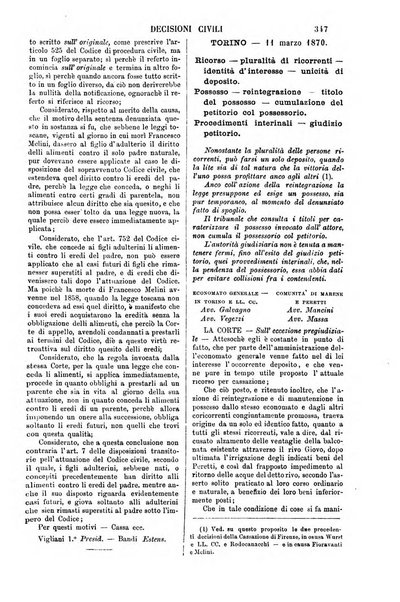 Annali della giurisprudenza italiana raccolta generale delle decisioni delle Corti di cassazione e d'appello in materia civile, criminale, commerciale, di diritto pubblico e amministrativo, e di procedura civile e penale