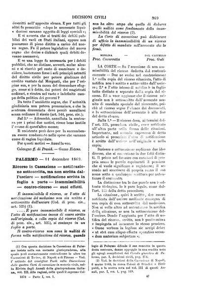 Annali della giurisprudenza italiana raccolta generale delle decisioni delle Corti di cassazione e d'appello in materia civile, criminale, commerciale, di diritto pubblico e amministrativo, e di procedura civile e penale