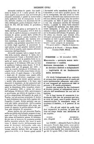 Annali della giurisprudenza italiana raccolta generale delle decisioni delle Corti di cassazione e d'appello in materia civile, criminale, commerciale, di diritto pubblico e amministrativo, e di procedura civile e penale