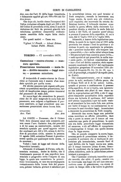 Annali della giurisprudenza italiana raccolta generale delle decisioni delle Corti di cassazione e d'appello in materia civile, criminale, commerciale, di diritto pubblico e amministrativo, e di procedura civile e penale