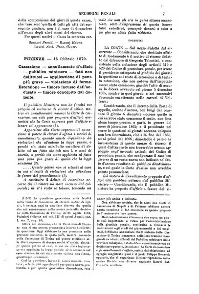 Annali della giurisprudenza italiana raccolta generale delle decisioni delle Corti di cassazione e d'appello in materia civile, criminale, commerciale, di diritto pubblico e amministrativo, e di procedura civile e penale