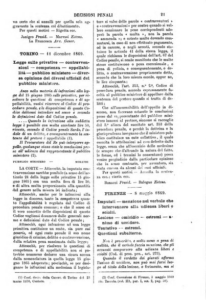 Annali della giurisprudenza italiana raccolta generale delle decisioni delle Corti di cassazione e d'appello in materia civile, criminale, commerciale, di diritto pubblico e amministrativo, e di procedura civile e penale