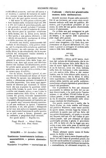 Annali della giurisprudenza italiana raccolta generale delle decisioni delle Corti di cassazione e d'appello in materia civile, criminale, commerciale, di diritto pubblico e amministrativo, e di procedura civile e penale