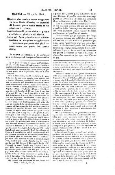 Annali della giurisprudenza italiana raccolta generale delle decisioni delle Corti di cassazione e d'appello in materia civile, criminale, commerciale, di diritto pubblico e amministrativo, e di procedura civile e penale