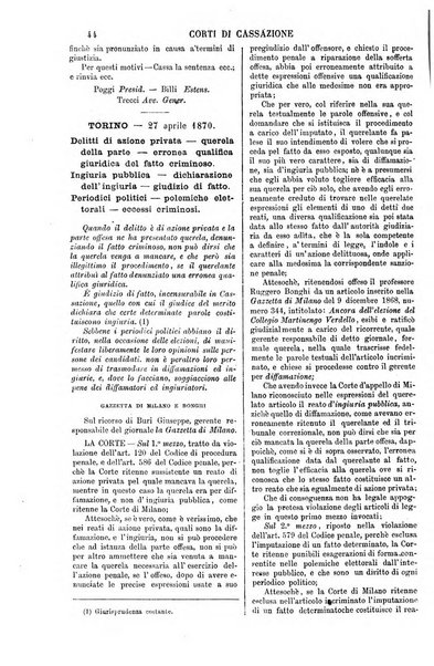 Annali della giurisprudenza italiana raccolta generale delle decisioni delle Corti di cassazione e d'appello in materia civile, criminale, commerciale, di diritto pubblico e amministrativo, e di procedura civile e penale