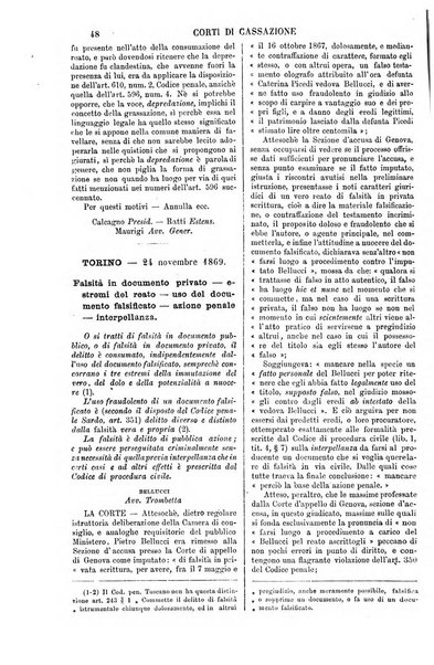 Annali della giurisprudenza italiana raccolta generale delle decisioni delle Corti di cassazione e d'appello in materia civile, criminale, commerciale, di diritto pubblico e amministrativo, e di procedura civile e penale