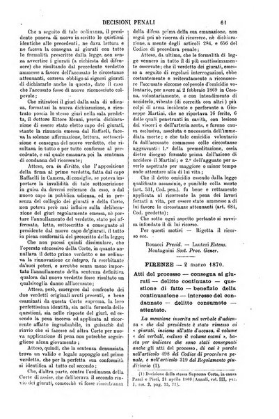 Annali della giurisprudenza italiana raccolta generale delle decisioni delle Corti di cassazione e d'appello in materia civile, criminale, commerciale, di diritto pubblico e amministrativo, e di procedura civile e penale