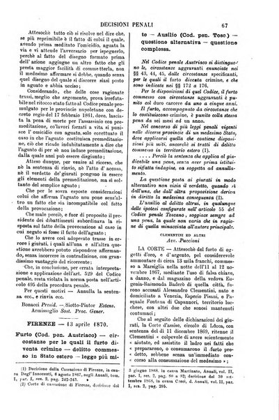 Annali della giurisprudenza italiana raccolta generale delle decisioni delle Corti di cassazione e d'appello in materia civile, criminale, commerciale, di diritto pubblico e amministrativo, e di procedura civile e penale