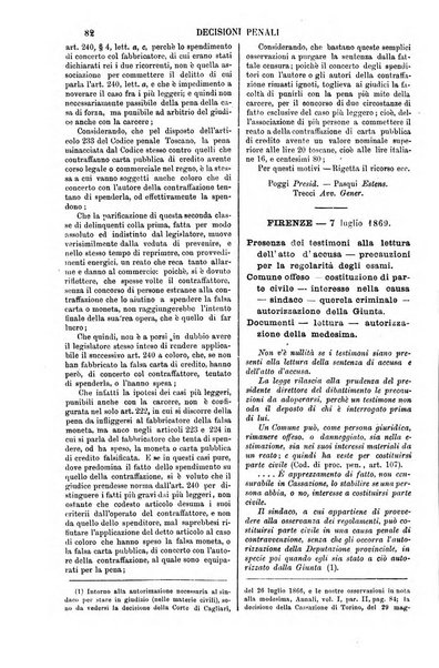 Annali della giurisprudenza italiana raccolta generale delle decisioni delle Corti di cassazione e d'appello in materia civile, criminale, commerciale, di diritto pubblico e amministrativo, e di procedura civile e penale