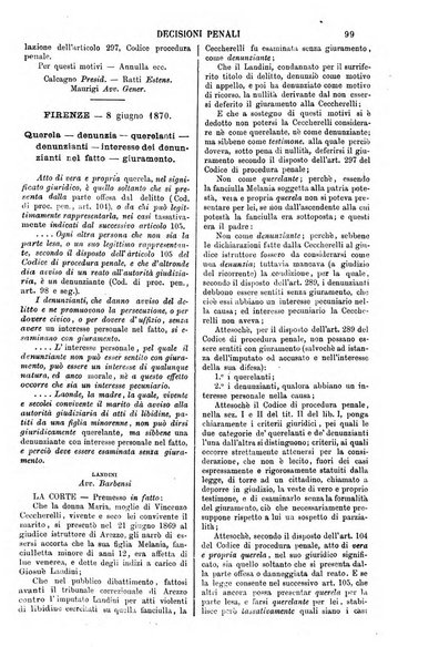 Annali della giurisprudenza italiana raccolta generale delle decisioni delle Corti di cassazione e d'appello in materia civile, criminale, commerciale, di diritto pubblico e amministrativo, e di procedura civile e penale