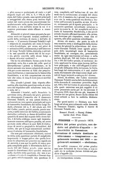 Annali della giurisprudenza italiana raccolta generale delle decisioni delle Corti di cassazione e d'appello in materia civile, criminale, commerciale, di diritto pubblico e amministrativo, e di procedura civile e penale