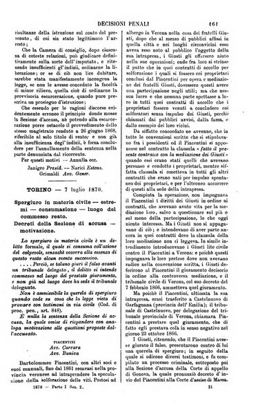 Annali della giurisprudenza italiana raccolta generale delle decisioni delle Corti di cassazione e d'appello in materia civile, criminale, commerciale, di diritto pubblico e amministrativo, e di procedura civile e penale