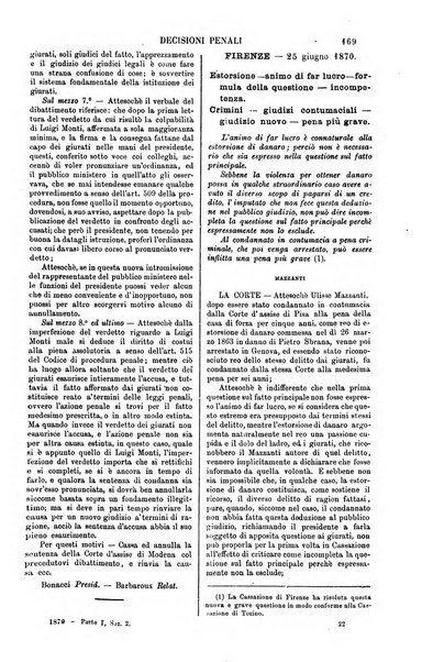 Annali della giurisprudenza italiana raccolta generale delle decisioni delle Corti di cassazione e d'appello in materia civile, criminale, commerciale, di diritto pubblico e amministrativo, e di procedura civile e penale