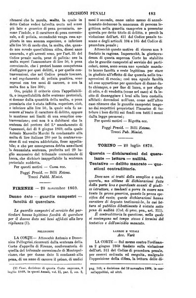 Annali della giurisprudenza italiana raccolta generale delle decisioni delle Corti di cassazione e d'appello in materia civile, criminale, commerciale, di diritto pubblico e amministrativo, e di procedura civile e penale