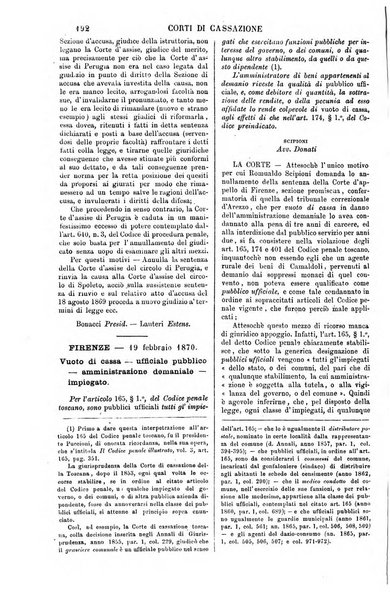 Annali della giurisprudenza italiana raccolta generale delle decisioni delle Corti di cassazione e d'appello in materia civile, criminale, commerciale, di diritto pubblico e amministrativo, e di procedura civile e penale