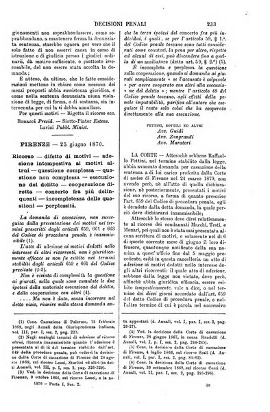 Annali della giurisprudenza italiana raccolta generale delle decisioni delle Corti di cassazione e d'appello in materia civile, criminale, commerciale, di diritto pubblico e amministrativo, e di procedura civile e penale