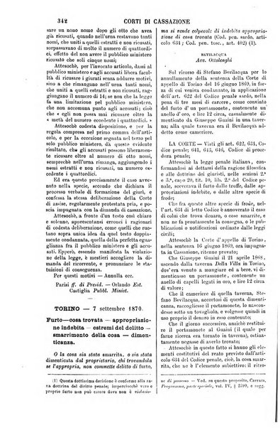 Annali della giurisprudenza italiana raccolta generale delle decisioni delle Corti di cassazione e d'appello in materia civile, criminale, commerciale, di diritto pubblico e amministrativo, e di procedura civile e penale