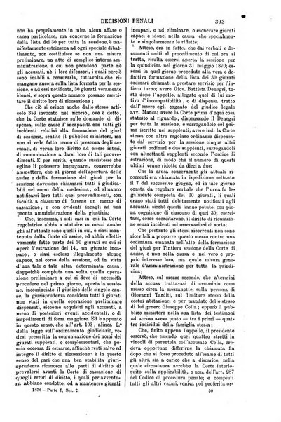 Annali della giurisprudenza italiana raccolta generale delle decisioni delle Corti di cassazione e d'appello in materia civile, criminale, commerciale, di diritto pubblico e amministrativo, e di procedura civile e penale