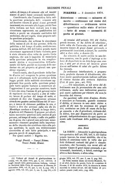 Annali della giurisprudenza italiana raccolta generale delle decisioni delle Corti di cassazione e d'appello in materia civile, criminale, commerciale, di diritto pubblico e amministrativo, e di procedura civile e penale