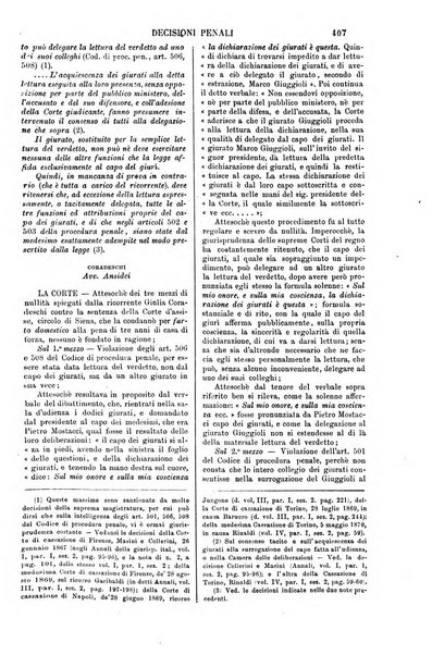 Annali della giurisprudenza italiana raccolta generale delle decisioni delle Corti di cassazione e d'appello in materia civile, criminale, commerciale, di diritto pubblico e amministrativo, e di procedura civile e penale