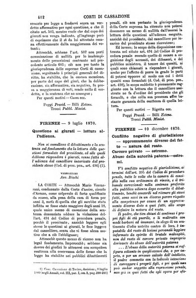 Annali della giurisprudenza italiana raccolta generale delle decisioni delle Corti di cassazione e d'appello in materia civile, criminale, commerciale, di diritto pubblico e amministrativo, e di procedura civile e penale