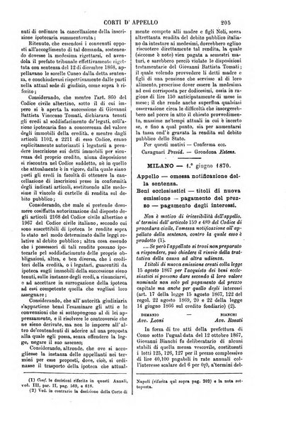 Annali della giurisprudenza italiana raccolta generale delle decisioni delle Corti di cassazione e d'appello in materia civile, criminale, commerciale, di diritto pubblico e amministrativo, e di procedura civile e penale