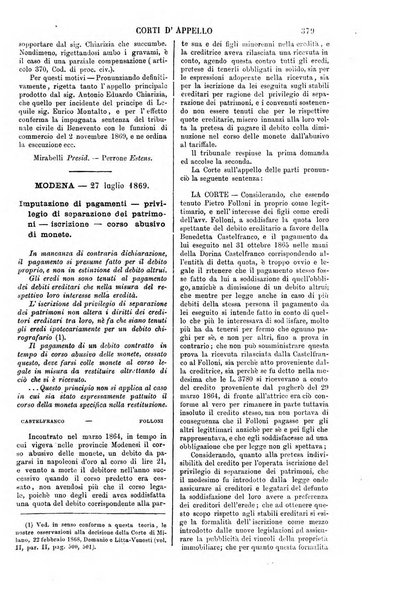 Annali della giurisprudenza italiana raccolta generale delle decisioni delle Corti di cassazione e d'appello in materia civile, criminale, commerciale, di diritto pubblico e amministrativo, e di procedura civile e penale