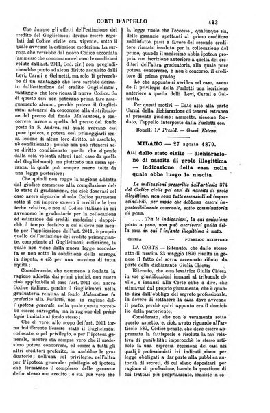 Annali della giurisprudenza italiana raccolta generale delle decisioni delle Corti di cassazione e d'appello in materia civile, criminale, commerciale, di diritto pubblico e amministrativo, e di procedura civile e penale