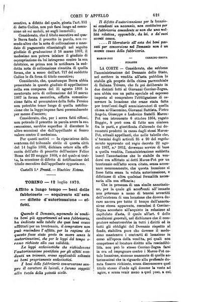 Annali della giurisprudenza italiana raccolta generale delle decisioni delle Corti di cassazione e d'appello in materia civile, criminale, commerciale, di diritto pubblico e amministrativo, e di procedura civile e penale