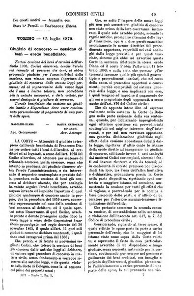 Annali della giurisprudenza italiana raccolta generale delle decisioni delle Corti di cassazione e d'appello in materia civile, criminale, commerciale, di diritto pubblico e amministrativo, e di procedura civile e penale