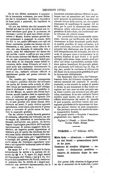 Annali della giurisprudenza italiana raccolta generale delle decisioni delle Corti di cassazione e d'appello in materia civile, criminale, commerciale, di diritto pubblico e amministrativo, e di procedura civile e penale