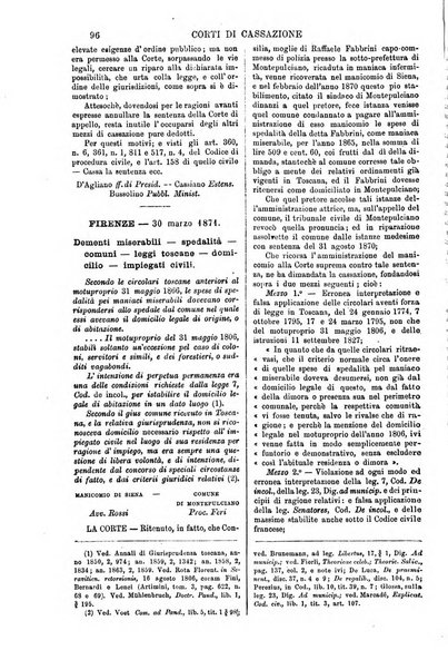 Annali della giurisprudenza italiana raccolta generale delle decisioni delle Corti di cassazione e d'appello in materia civile, criminale, commerciale, di diritto pubblico e amministrativo, e di procedura civile e penale