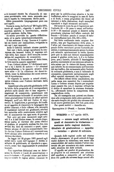 Annali della giurisprudenza italiana raccolta generale delle decisioni delle Corti di cassazione e d'appello in materia civile, criminale, commerciale, di diritto pubblico e amministrativo, e di procedura civile e penale