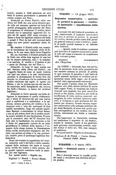 Annali della giurisprudenza italiana raccolta generale delle decisioni delle Corti di cassazione e d'appello in materia civile, criminale, commerciale, di diritto pubblico e amministrativo, e di procedura civile e penale