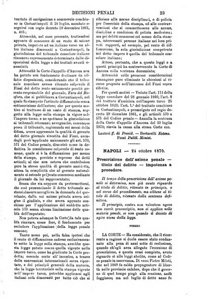 Annali della giurisprudenza italiana raccolta generale delle decisioni delle Corti di cassazione e d'appello in materia civile, criminale, commerciale, di diritto pubblico e amministrativo, e di procedura civile e penale