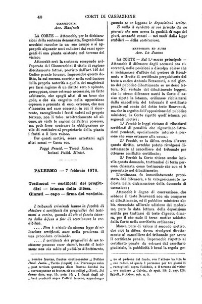 Annali della giurisprudenza italiana raccolta generale delle decisioni delle Corti di cassazione e d'appello in materia civile, criminale, commerciale, di diritto pubblico e amministrativo, e di procedura civile e penale