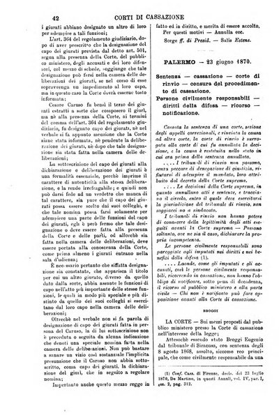 Annali della giurisprudenza italiana raccolta generale delle decisioni delle Corti di cassazione e d'appello in materia civile, criminale, commerciale, di diritto pubblico e amministrativo, e di procedura civile e penale