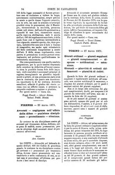 Annali della giurisprudenza italiana raccolta generale delle decisioni delle Corti di cassazione e d'appello in materia civile, criminale, commerciale, di diritto pubblico e amministrativo, e di procedura civile e penale