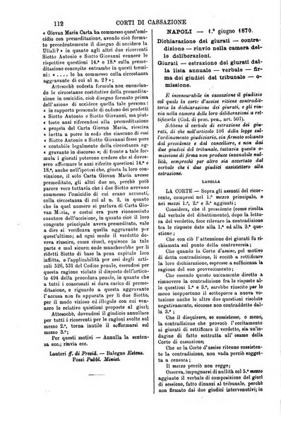 Annali della giurisprudenza italiana raccolta generale delle decisioni delle Corti di cassazione e d'appello in materia civile, criminale, commerciale, di diritto pubblico e amministrativo, e di procedura civile e penale