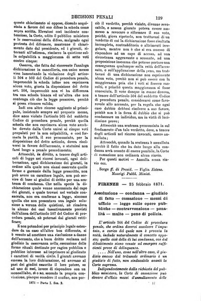 Annali della giurisprudenza italiana raccolta generale delle decisioni delle Corti di cassazione e d'appello in materia civile, criminale, commerciale, di diritto pubblico e amministrativo, e di procedura civile e penale