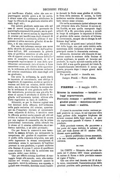 Annali della giurisprudenza italiana raccolta generale delle decisioni delle Corti di cassazione e d'appello in materia civile, criminale, commerciale, di diritto pubblico e amministrativo, e di procedura civile e penale