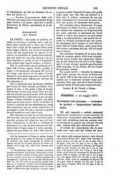 Annali della giurisprudenza italiana raccolta generale delle decisioni delle Corti di cassazione e d'appello in materia civile, criminale, commerciale, di diritto pubblico e amministrativo, e di procedura civile e penale