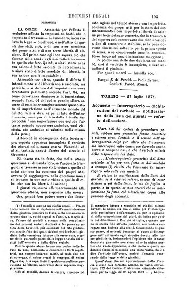 Annali della giurisprudenza italiana raccolta generale delle decisioni delle Corti di cassazione e d'appello in materia civile, criminale, commerciale, di diritto pubblico e amministrativo, e di procedura civile e penale